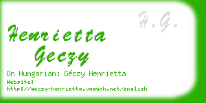 henrietta geczy business card